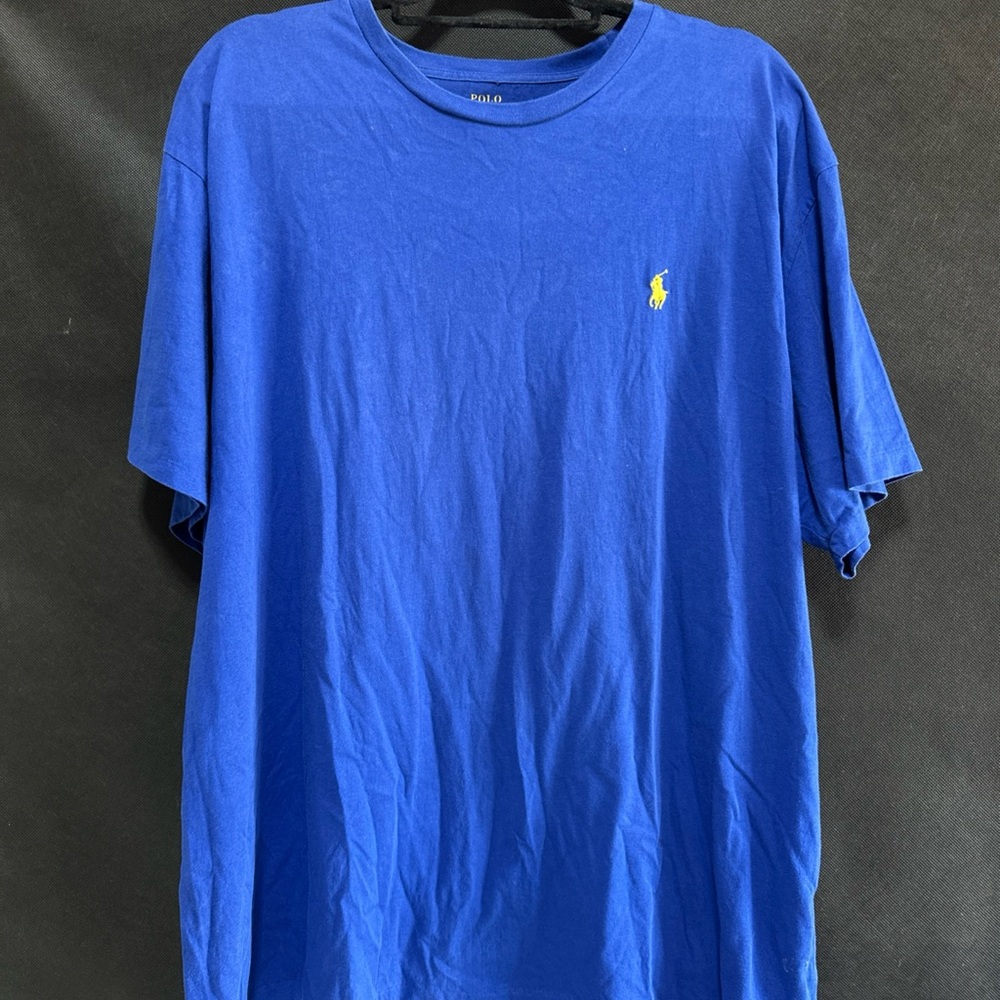 Polo Ralph Lauren T-Shirt Men's XXL Blue Yellow Logo Short Sleeve